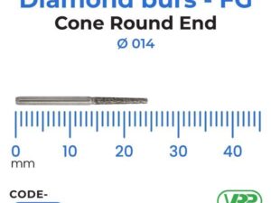 Microdont Diamond burs – FG Cone Round End 1 pc. 014