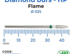 Microdont Diamond burs – HP Flame 1 pc. 025