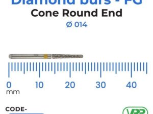 Microdont Finishing Diamonds – FG XFine Grit (red band) Cone Round End 1 pc.
