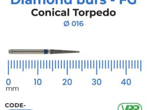 Microdont Diamond burs – FG Conical Torpedo 016 1 pc.