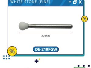 Dentamerica White stone (fine) finishing burs Round กรอเร็ว 12pcs