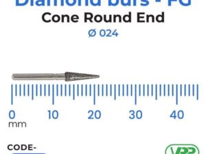 Microdont Diamond burs – FG Cone Round End 1 pc. 024