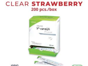 Vericom V-varnish premium Strawberry ฟลูออไรด์วานิช 1 กล่อง 200 ชิ้น