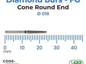 Microdont Diamond burs – FG Cone Round End 1 pc. 018