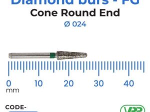 Microdont Diamond burs – FG Cone Round End 1 pc. 024