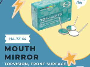 Mouth mirror front surface กระจกส่องปาก 1 กล่อง 12 ชิ้น HA-TOPVISION