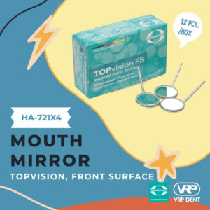 Mouth mirror front surface กระจกส่องปาก 1 กล่อง 12 ชิ้น HA-TOPVISION