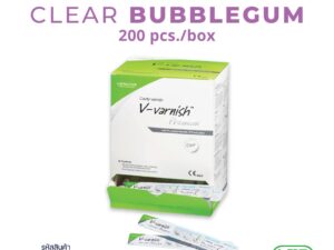 V-varnish premium VRC-01 Bubble gum ฟลูออไรด์วานิช 1 กล่อง 200 ชิ้น