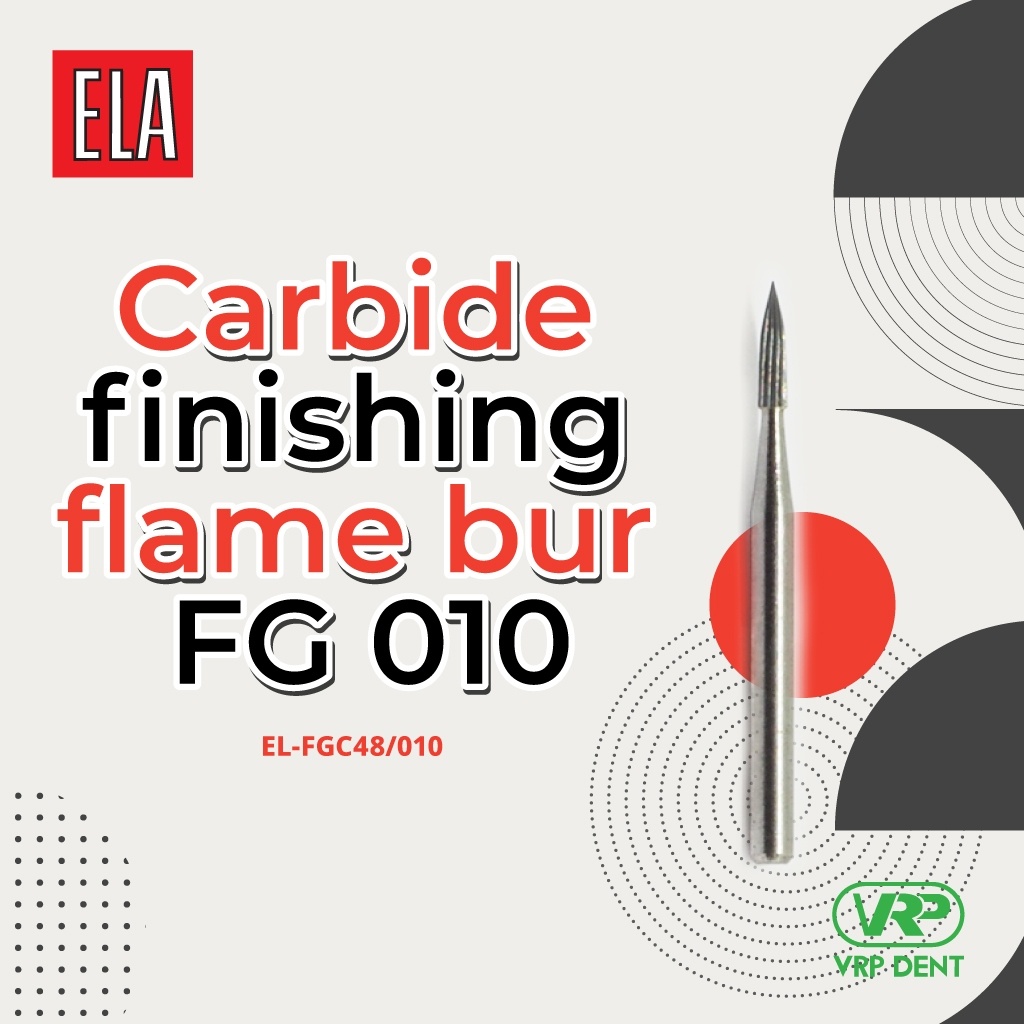Carbide finishing flame bur fg 010 1 pc. EL-FGC48/010 - Image 2