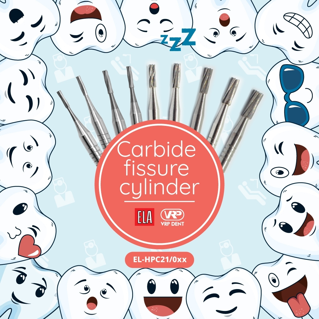 Carbide fissure cylinder bur HP 1 pc. EL-HPC21/018 - Image 2