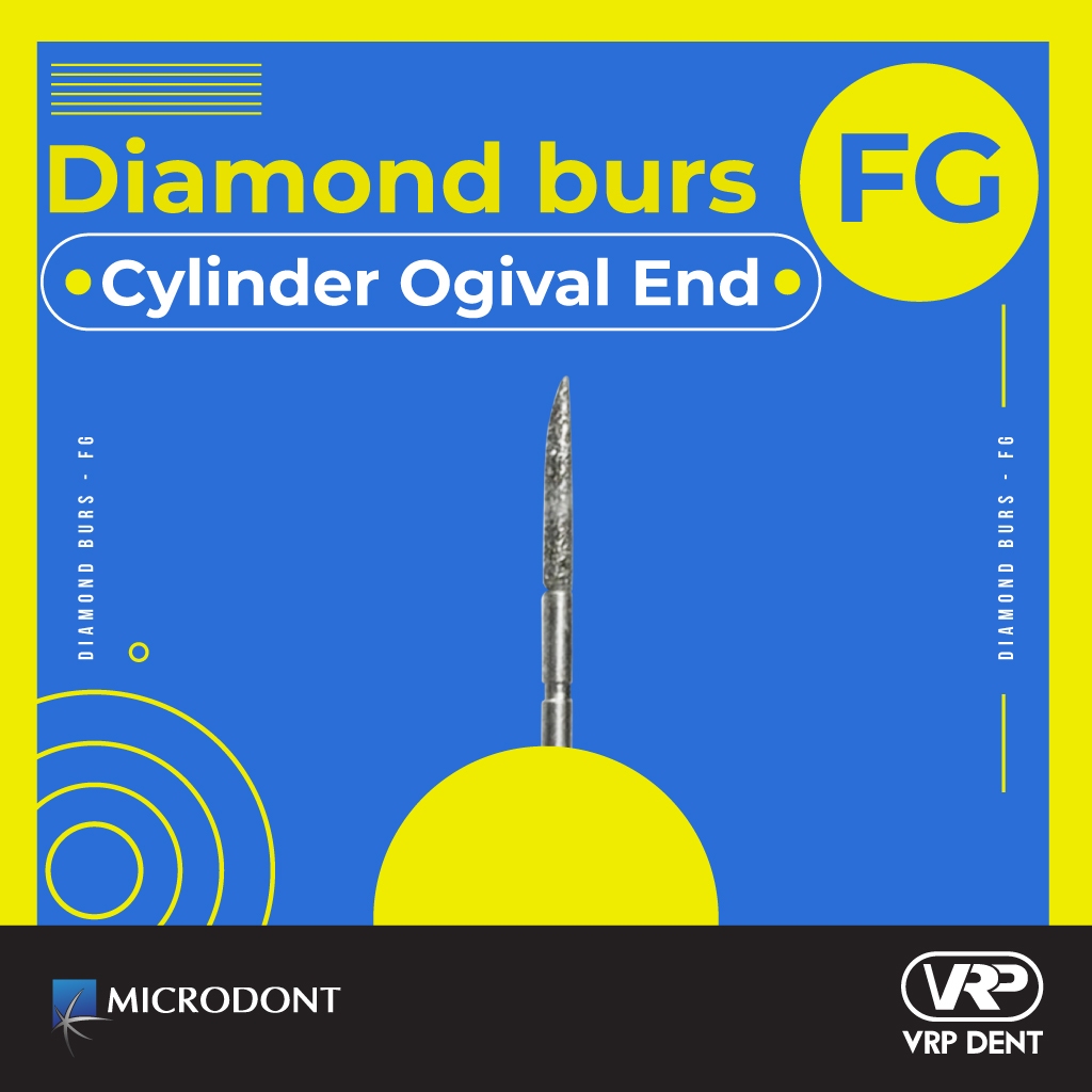 Diamond burs - FG Cylinder Ogival End 1 pc. MI-4114 - Image 2