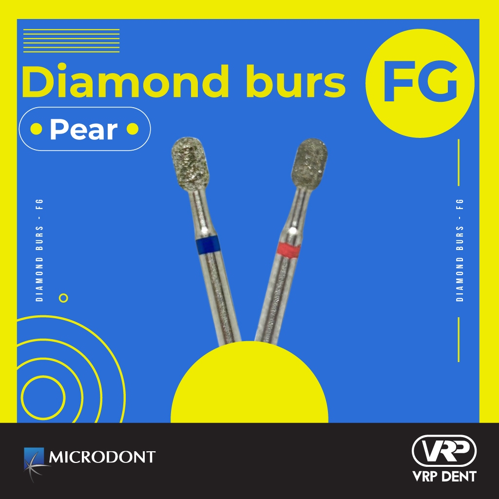 Diamond burs - FG Pear 023 1 pc. MI-3168F - Image 2