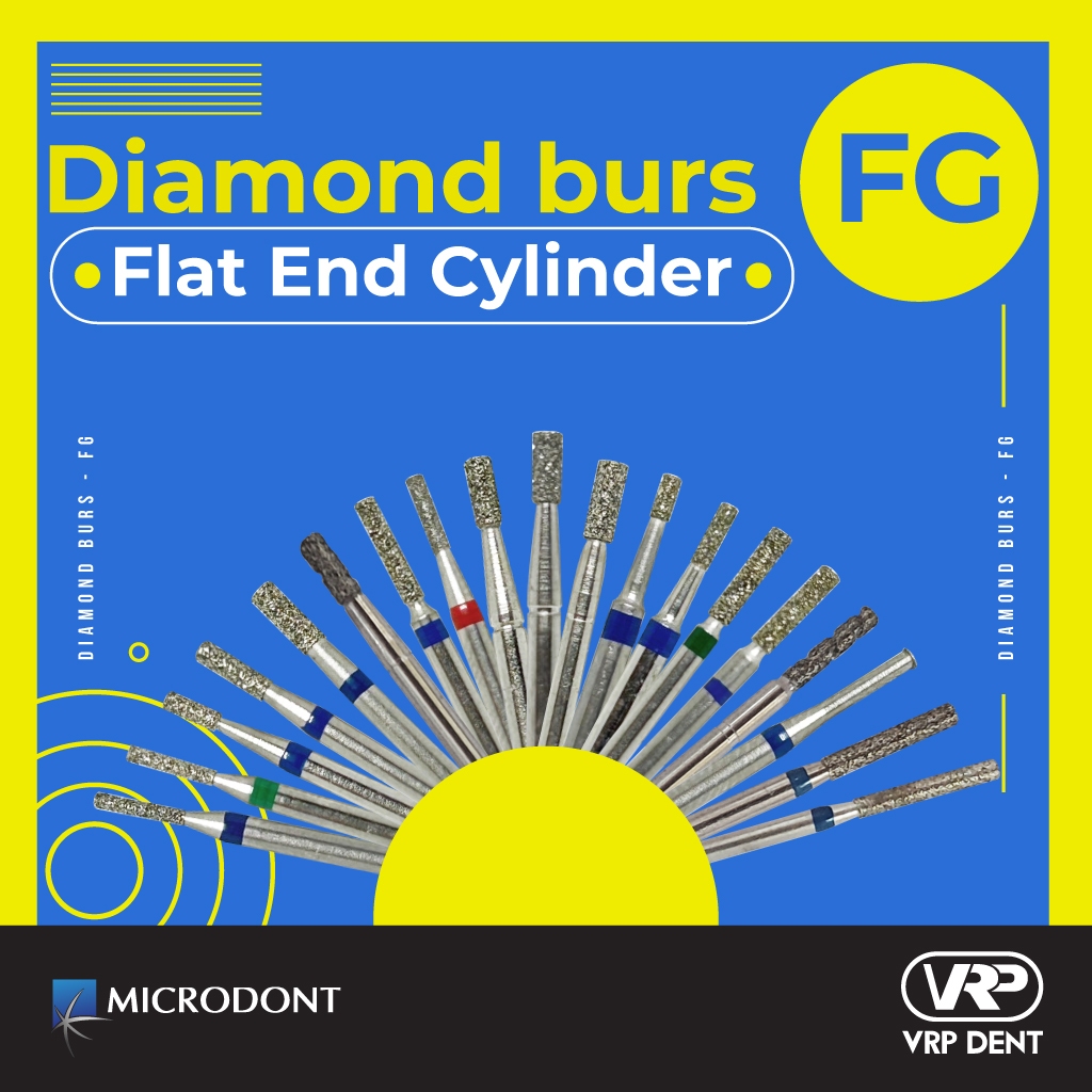 Diamond burs - FG Flat End Cylinder 1 pc. MI-1343 - Image 2
