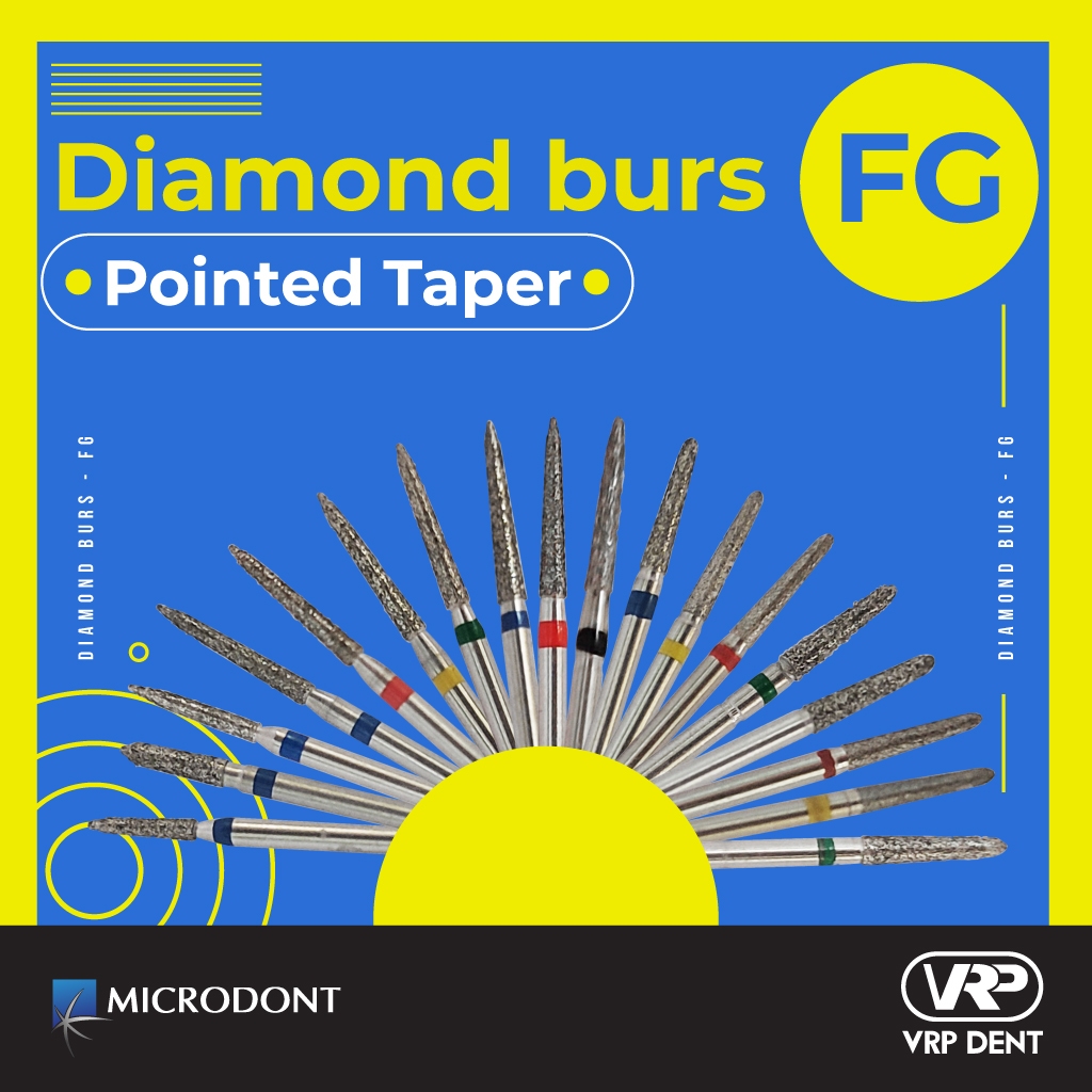 Diamond burs - FG Pointed Taper 1 pc. MI-3228G - Image 2