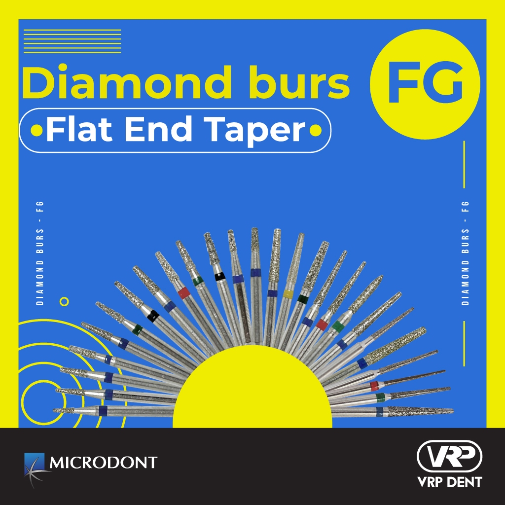 Diamond burs - FG Flat End Taper 1 pc. MI-1333 - Image 2