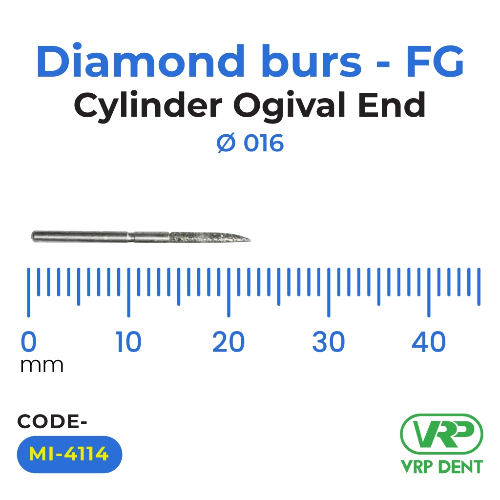 Diamond burs - FG Cylinder Ogival End 1 pc. MI-4114