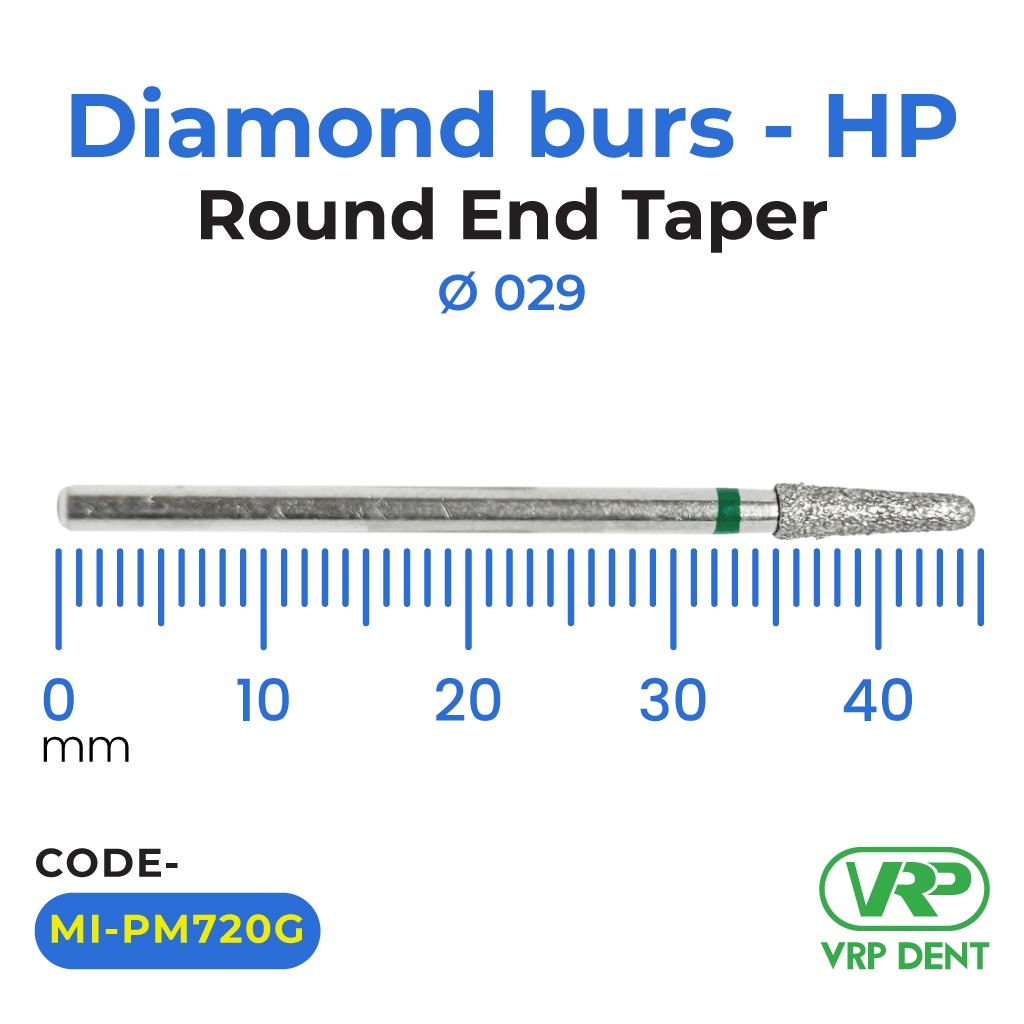Diamond burs - HP Round End Taper 029 1 pc. MI-PM720G