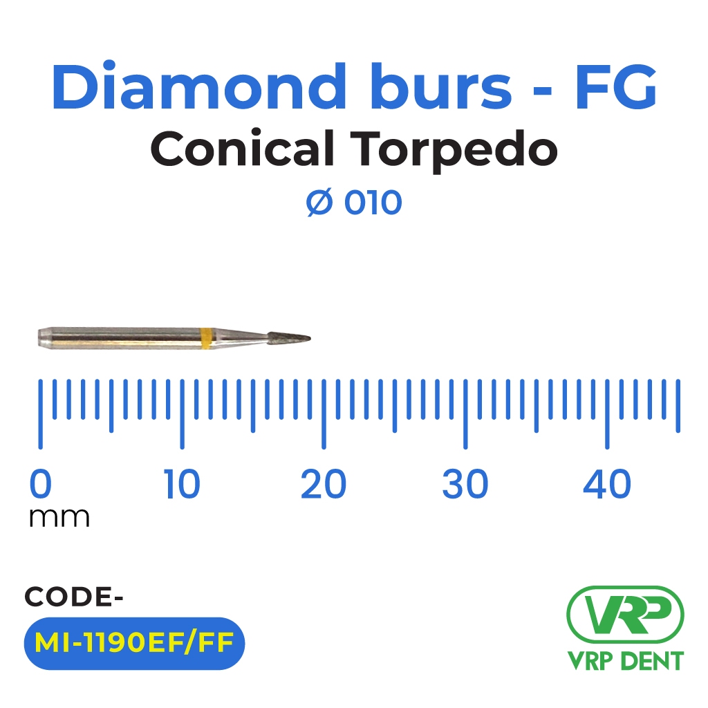 Diamond burs - FG Conical Torpedo 1 pc. MI-1190EF/FF