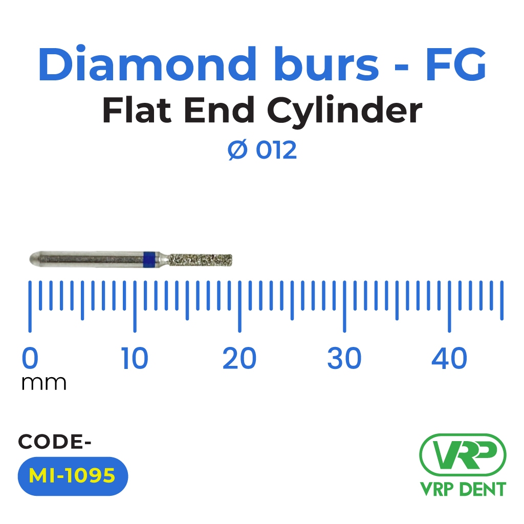 Diamond burs - FG Flat End Cylinder 1 pc. MI-1095