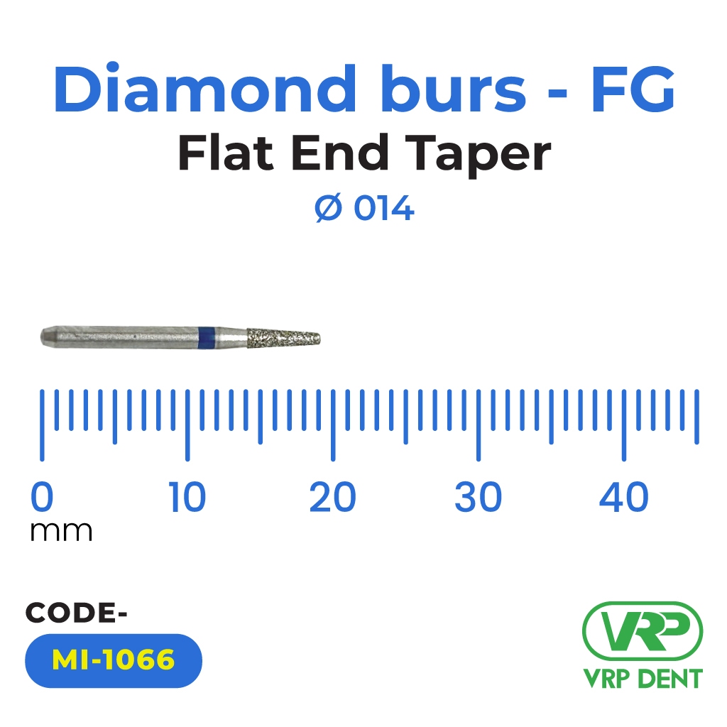 Diamond burs - FG Flat End Taper 1 pc. MI-1066