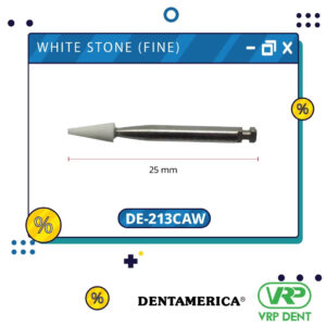 White stone (fine) finishing burs Cone กรอช้า 12pcs DE-213CAW