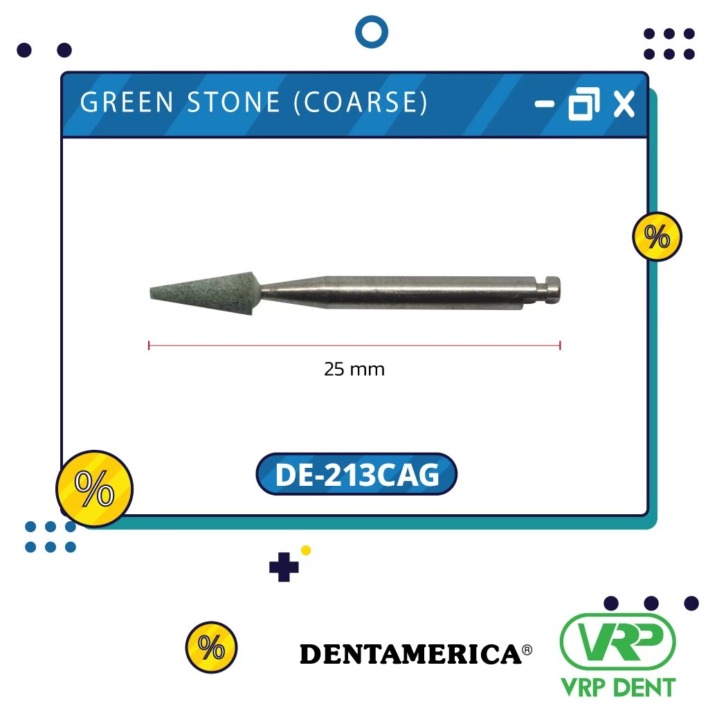 Green stone (coarse) finishing burs Cone กรอช้า DE-213CAG