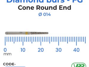 Diamond burs – FG Cone Round End 1 pc. MI-4135/FF
