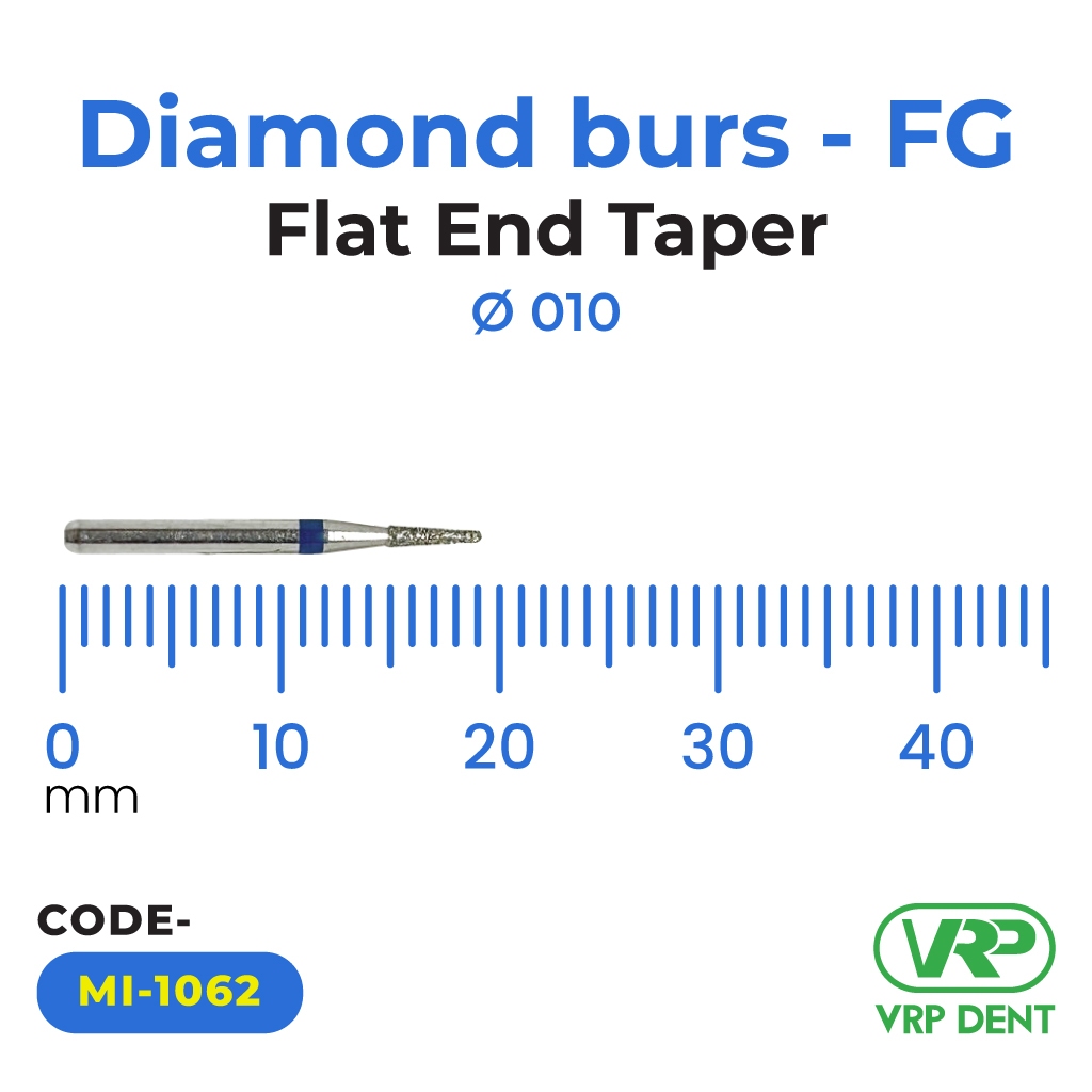 Diamond burs - FG Flat End Taper 1 pc. MI-1062