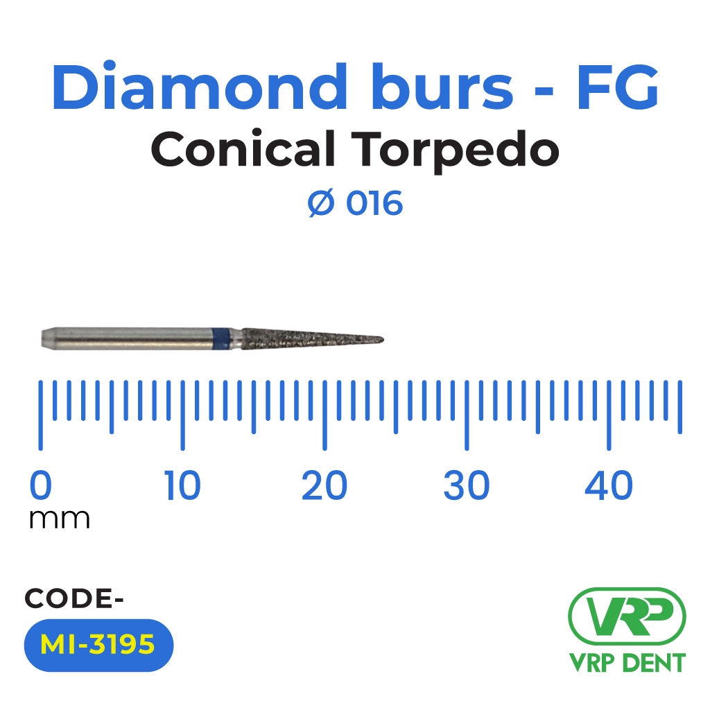 Diamond burs - FG Conical Torpedo 1 pc. MI-3195