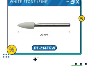 White stone (fine) finishing burs Flame กรอเร็ว 12pcs DE-214FGW