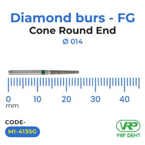 Diamond burs – FG Cone Round End 1 pc. MI-4135G