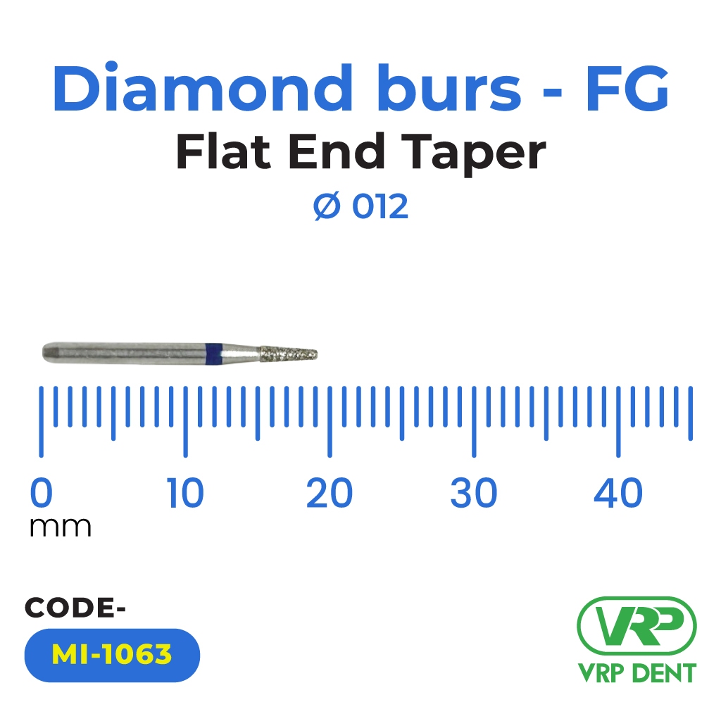 Diamond burs - FG Flat End Taper 1 pc. MI-1063