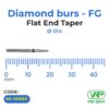 Diamond burs – FG Flat End Taper 1 pc. MI-1066G
