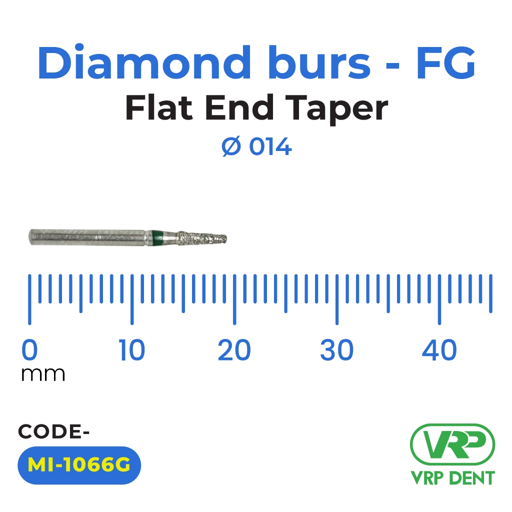 Diamond burs - FG Flat End Taper 1 pc. MI-1066G