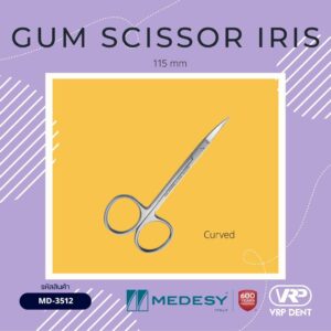 Gum Scissor Iris Curved 115 mm MD-3512