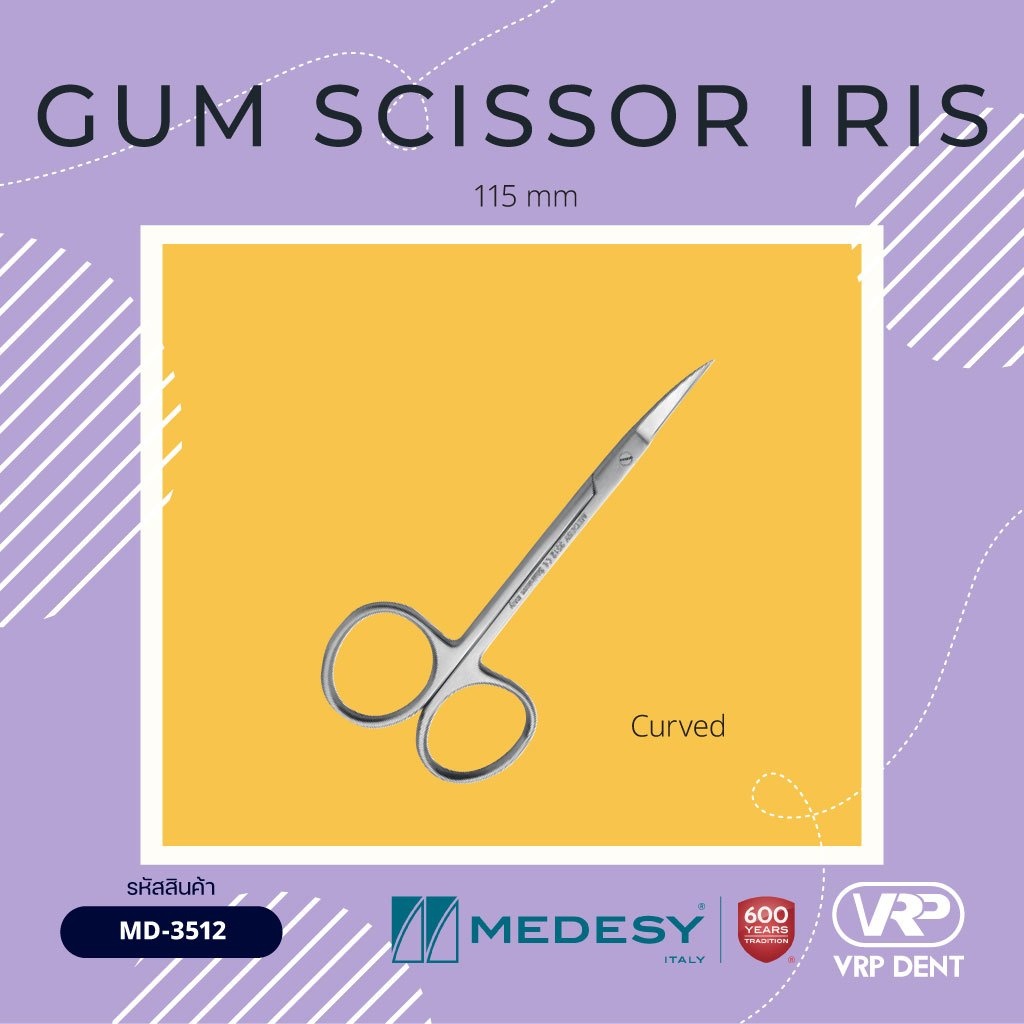 Gum Scissor Iris Curved 115 mm MD-3512
