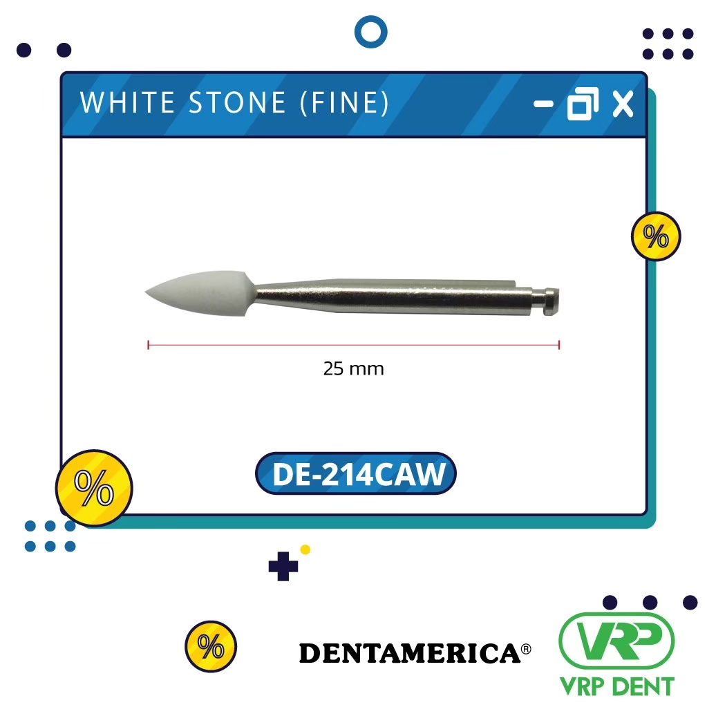 White stone (fine) finishing burs Flame กรอช้า 12pcs DE-214CAW