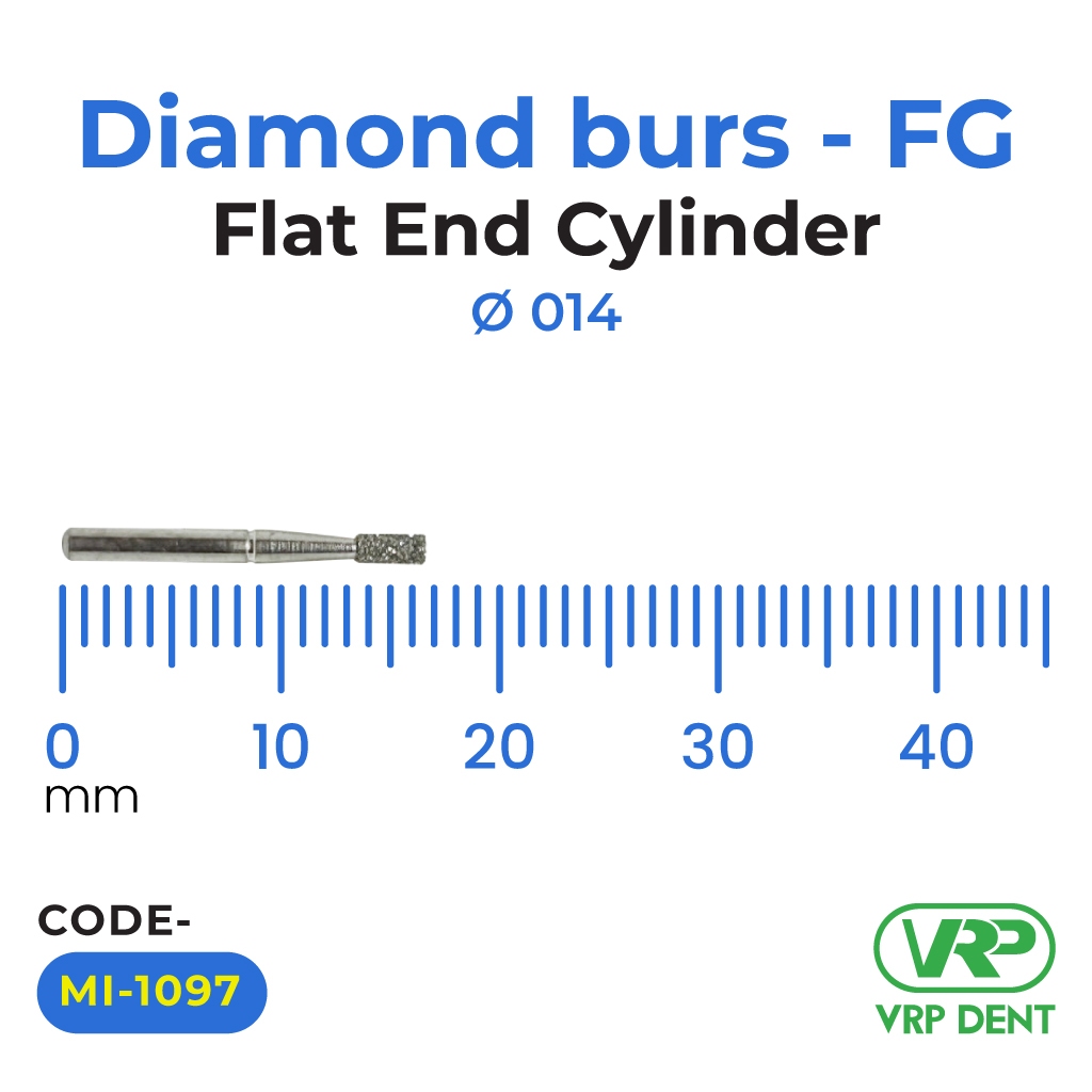 Diamond burs - FG Flat End Cylinder 1 pc. MI-1097