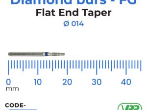 Diamond burs – FG Flat End Taper 1 pc. MI-1064