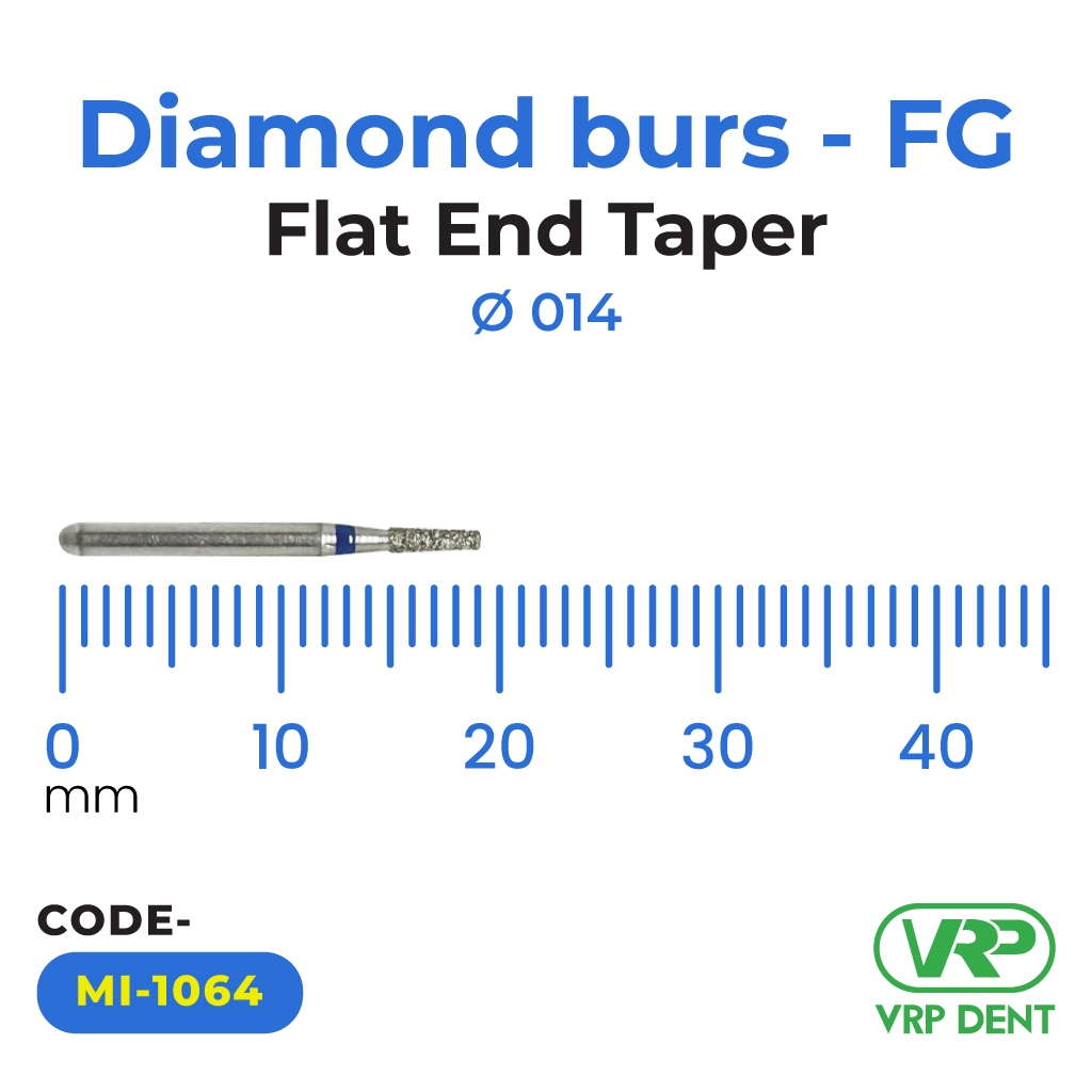 Diamond burs - FG Flat End Taper 1 pc. MI-1064