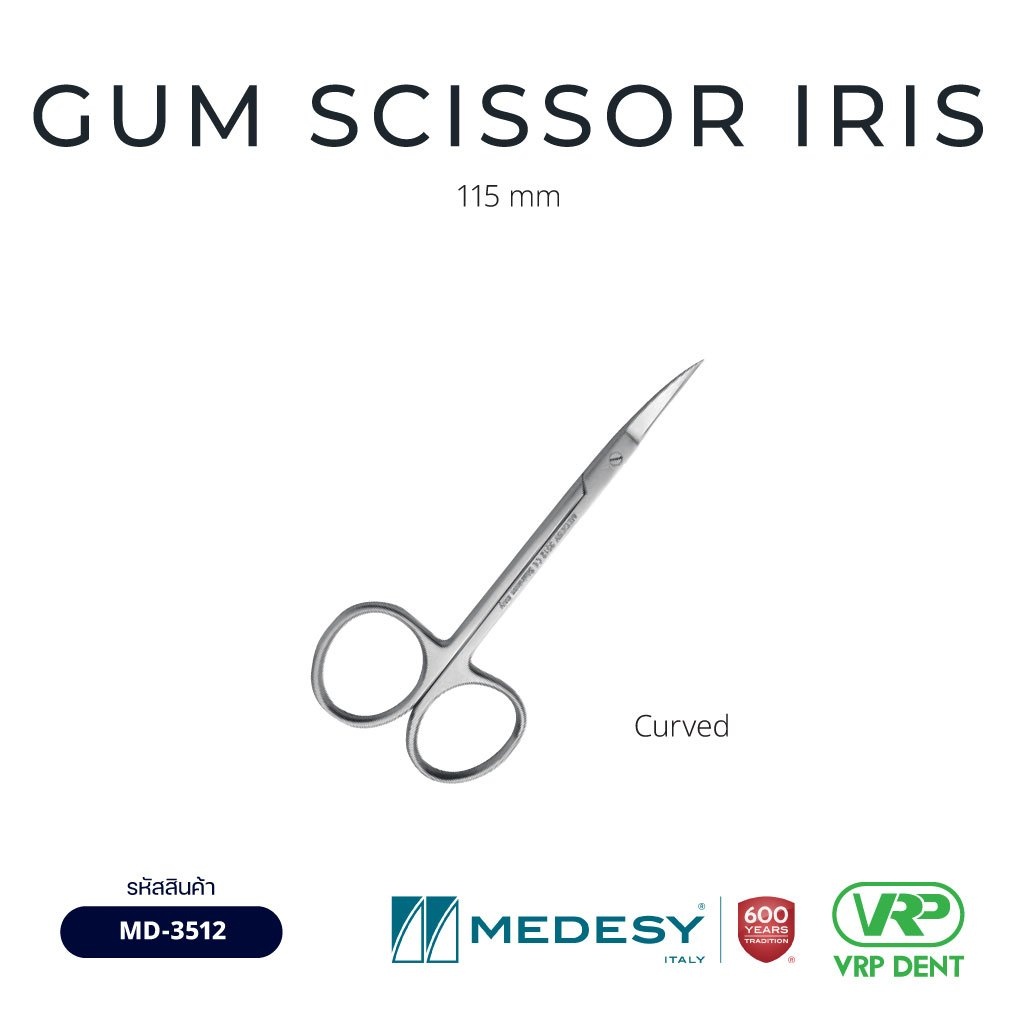 Gum Scissor Iris Curved 115 mm MD-3512 - Image 2