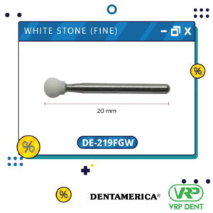 White stone (fine) finishing burs Round กรอเร็ว 12pcs DE-219FGW