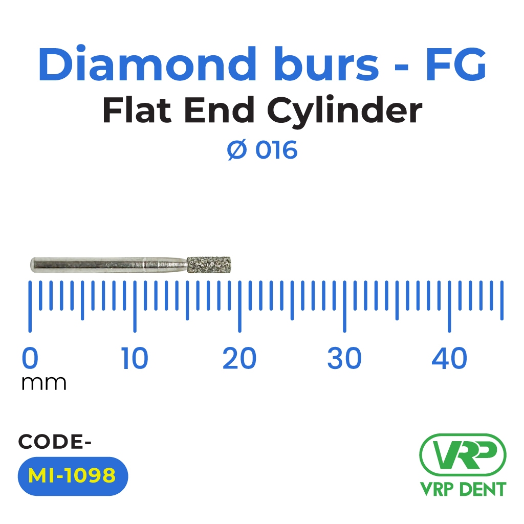 Diamond burs - FG Flat End Cylinder 1 pc. MI-1098
