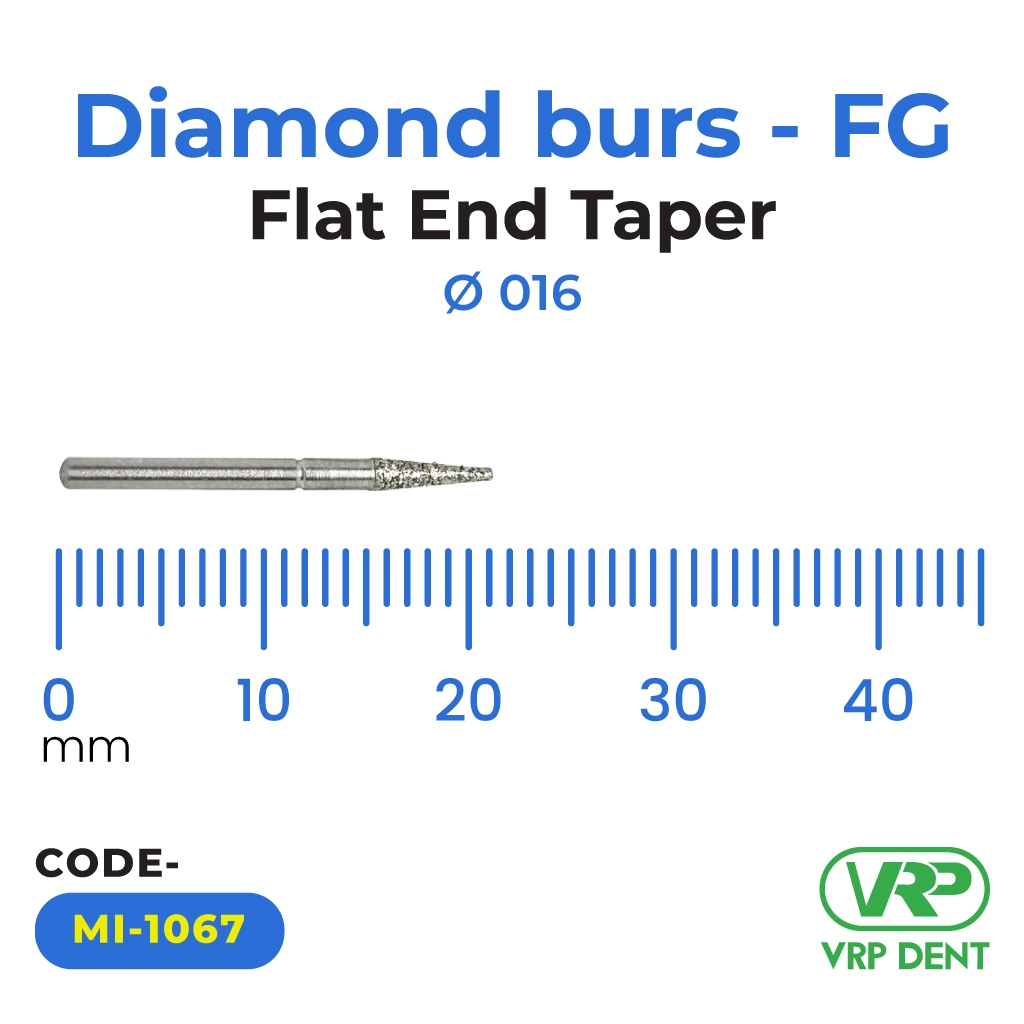 Diamond burs - FG Flat End Taper 1 pc. MI-1067