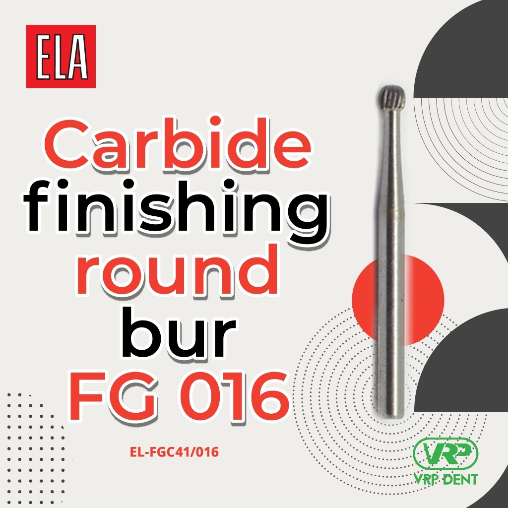 Carbide finishing round bur FG 1 pc. EL-FGC41/016 - Image 4