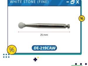 White stone (fine) finishing burs Round กรอช้า 12pcs DE-219CAW
