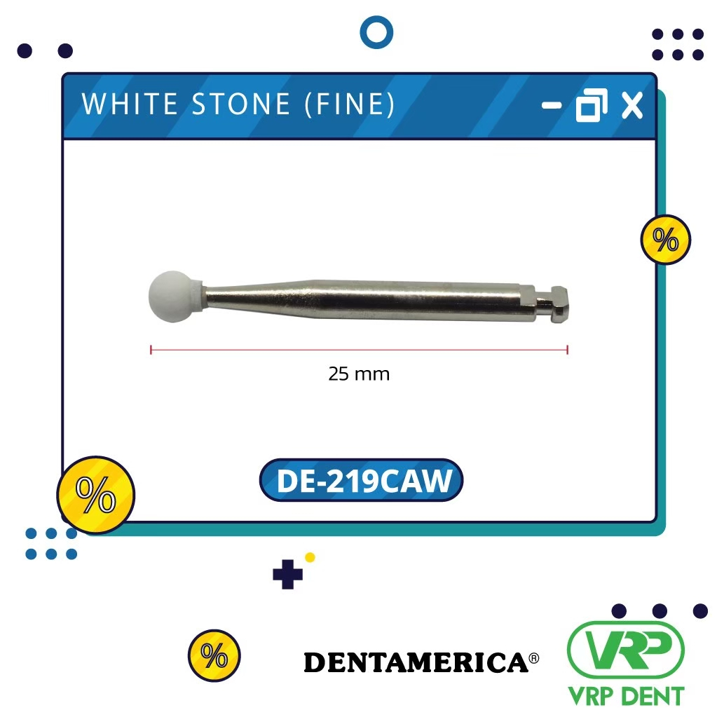 White stone (fine) finishing burs Round กรอช้า 12pcs DE-219CAW