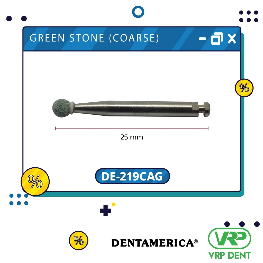 Green stone (coarse) finishing burs Round กรอช้า DE-219CAG