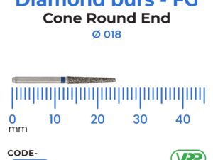 Diamond burs – FG Cone Round End 1 pc. MI-4138