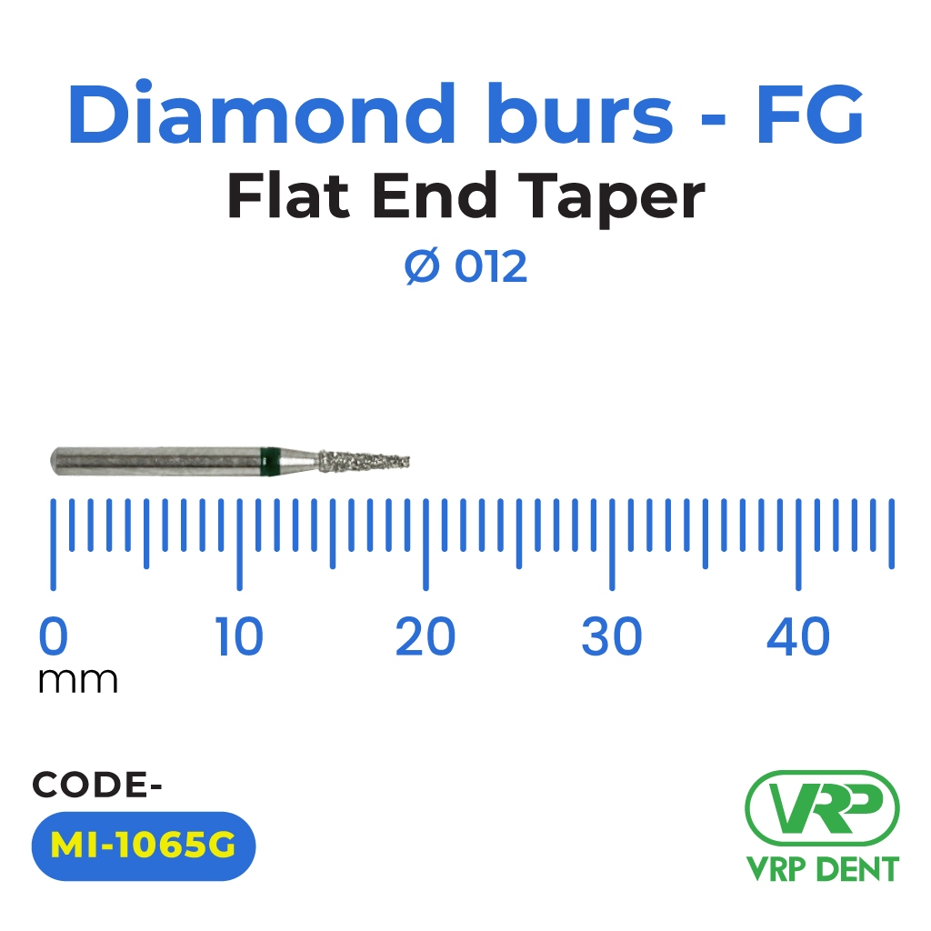 Diamond burs - FG Flat End Taper 1 pc. MI-1065G